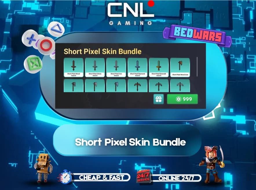 BedWars - Short Pixel Skin Bundle [999R]