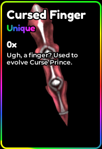 [Anime Defenders]Bundle Star Rift Cursed Finger (x5 Purple, x6 Red, X14 Yellow, x6 Green, x1 Rainbow)